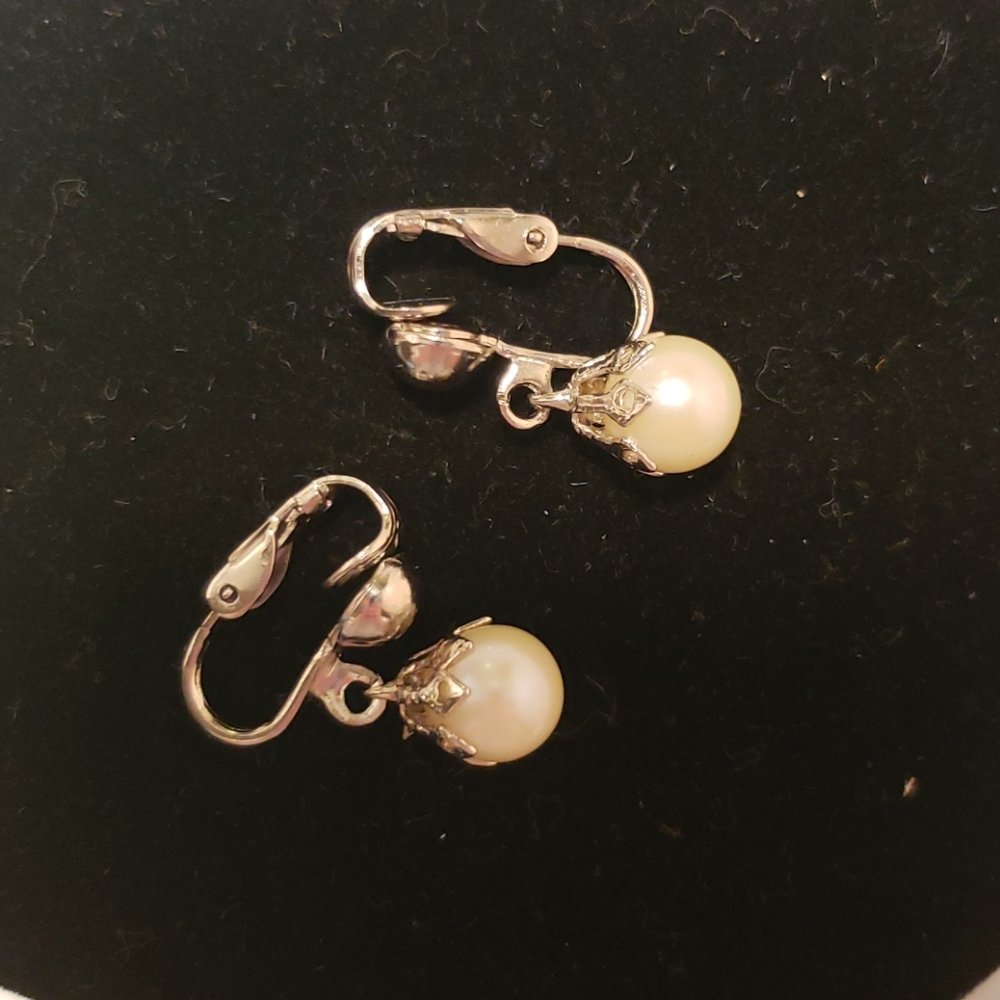 Vintage Faux Pearl Earrings